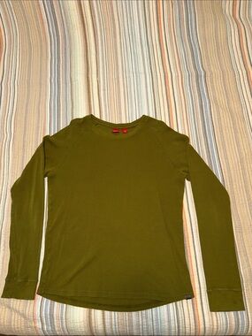 Eastern Mountain Sports Olive Long-Sleeve Crewneck Henley